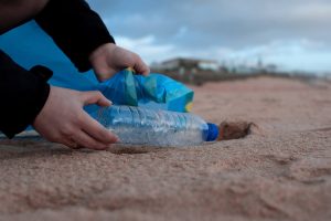 Plastic on the beach